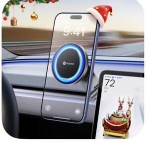 VICSEED MagSafe Car Mount for Tesla Black Magnetic Phone Holder
